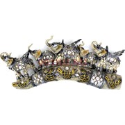 5 слонов на мосту из полистоуна 19х47 см (KL-1060)