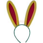 Ободок с длинными ушками кролика (поролон) 12 шт/уп