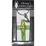 Брелок христианский «крест металл в пластмассе» 12 шт/упаковка