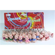 Брелок Символ 2019 года (KL-1122) свинка розовая