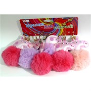 Брелок пушистый Свинка символ 2019 года (KS-03)