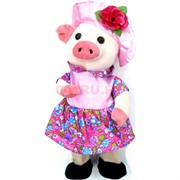 Свинка мягкая игрушка (Pig-4) музыкальная на 3 песни