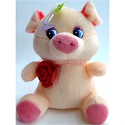 Свинка мягкая игрушка (Pig-19) с присоской 12 шт/уп
