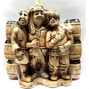 Бутылка керамическая «Кавказкая пленница» + 6 рюмок