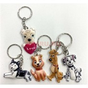 Брелок с собачками мягкий пластик в ассортименте