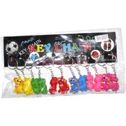 Брелок Собака резиновая 12 шт/уп