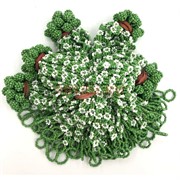 Фенечки в связке из бисера зеленые (100 шт)