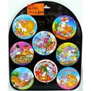 Магнит круглый Крыса (KL-1590) символ 2020 года 1200 шт/кор