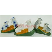 Фарфоровая статуэтка крысы с кукурузой (KL-1503) символ 2020 года