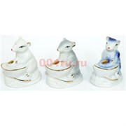 Фарфоровая статуэтка Крыса со слитком (KL-1507) символ 2020 года