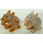 Крыса с арахисом (5098) шкатулка со стразами символ 2020 года