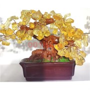 Дерево 18 см с камнями под цитрин