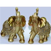 Фигурка из полистоуна золотистая «Слон» 16 см