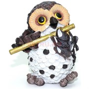 Фигурка из полистоуна «Сова с флейтой» 9 см