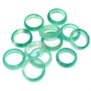 Кольцо из зеленого агата разные размеры в ассортименте