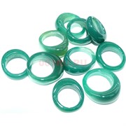 Кольцо перстень из зеленого агата