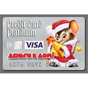 Магнит символ 2020 года Credit Card Platinum «Деньги в дом!»