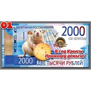 Магнит символ 2020 года купюра 2000 рублей (01)