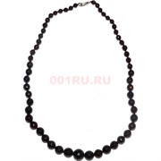 Бусы из граненого бразильского граната на убывание