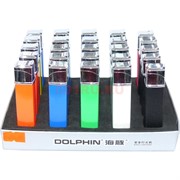 Зажигалка газовая Dolphin 5 цветов квадратная 2 огня