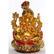 Нецке Ганеша средний под золото 11,5 см