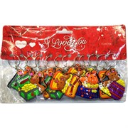 Брелки резиновые крыса (KL-1597) плоская 12 шт/уп