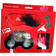 Набор 5-в-1 &quot;Наручники, повязка на глаза, трусики, кубики, перо&quot;