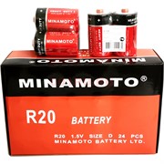 Батарейки Minamoto R20 солевые 24 шт/уп