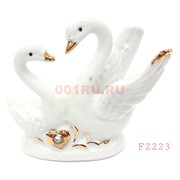 Фигурка пара лебедей (F2223) фарфоровые