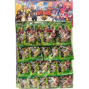 Игрушки на листе Brawl Stars 60 в зеленой упаковке 20 шт/уп