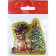 Магнит из ПВХ Приношу счастье Бык Символ 2021 года