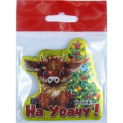 Магнит из ПВХ На удачу Бык Символ 2021 года