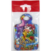 Магнит деревянный прямоугольный Успехов в дом Бык Символ 2021 года