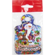 Магнит деревянный прямоугольный Счастливого нового года Бык Символ 2021 года