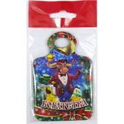 Магнит деревянный прямоугольный Богатства Бык Символ 2021 года