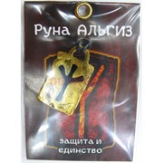 Руна Альгиз металлическая защита и единство