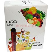 HQD Super 600 затяжек Мультифрукт электронный персональный испаритель HQD Super 600 затяжек Мультифрукт электронный персональный испаритель