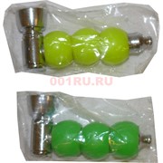 Трубка курительная 3 шара цветных пластик