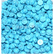 Кабошоны 8 мм круглые из голубой бирюзы