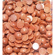 Кабошоны 10 мм круглые из коричневого авантюрина