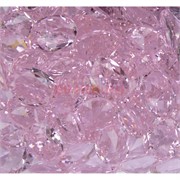 Кабошоны 13x18 «бриллиант» из стекла розовые