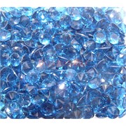 Кабошоны 8 мм «бриллиант» из голубого стекла