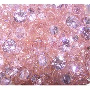 Кабошоны 12 мм «бриллиант» из розового стекла