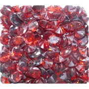 Кабошоны 10x12 «бриллиант» из красного стекла