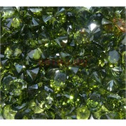 Кабошоны 10x12 «бриллиант» из желто-зеленого стекла
