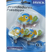 Пластиковые крючки Рыбки Javick 3 шт/уп