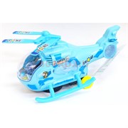 Вертолет голубой игрушечный 18 см