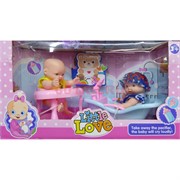 Набор куклы в ванной Little love