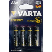 Алкалиновые батарейки VARTA Energy AAA цена за лист из 4 батареек