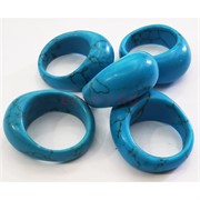 Кольцо перстень из синей бирюзы